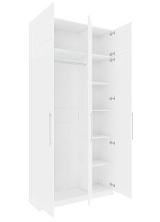 Шкаф распашной Калифорния - 3 с антресолью Белый