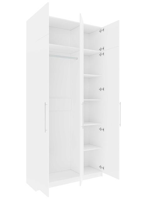 Шкаф распашной Калифорния - 3 с антресолью Белый