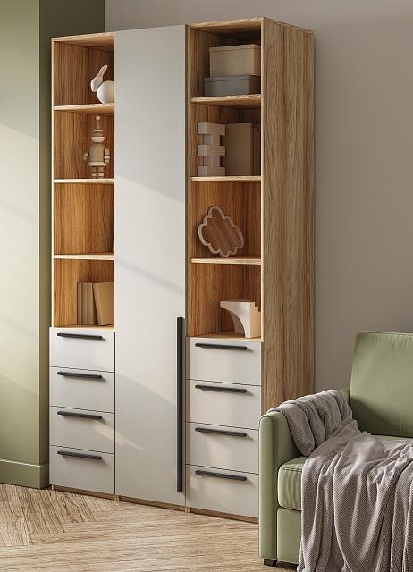 Шкаф распашной Хейсон - 28 Блэквуд Ячменный / Кашемир