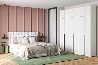 Шкаф распашной Лоренсе - 6 с антресолью Белый