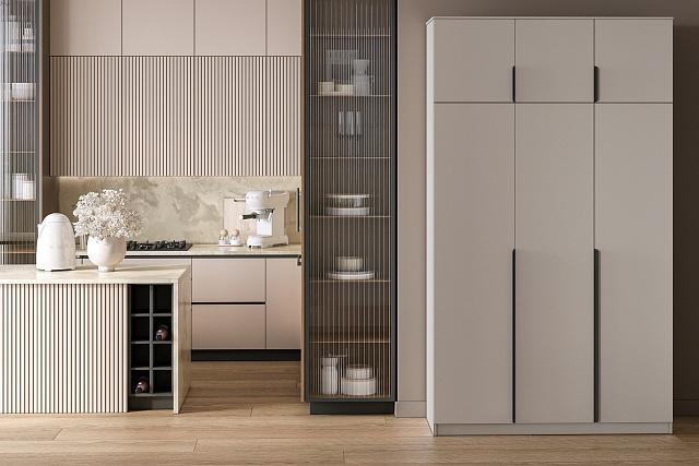 Шкаф распашной Марсель - 3 Кашемир с антресолью