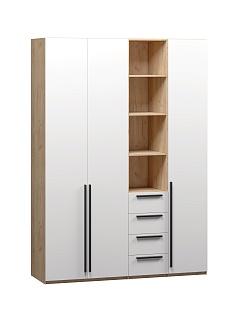 Шкаф распашной Хейсон - 20 Дуб Золотистый / Белый