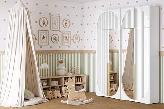 Шкаф распашной Брей - 2.1 с антресолью Белый