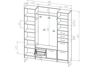 Прихожая Ольга - 8 Белый