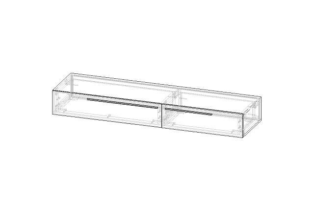 Тумба под ТВ подвесная Лорена Пакс - 3 Дуб Табачный