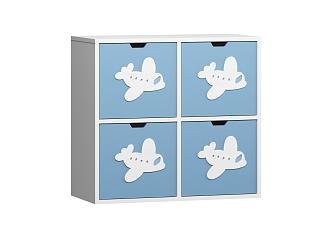 Стеллаж Kids - 1 Пастельно-Синий