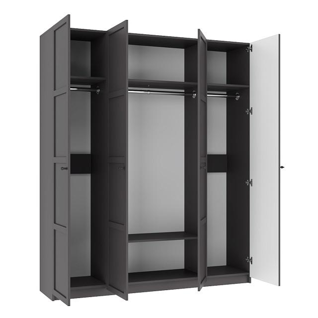 Шкаф распашной Скаген - 3 Графит