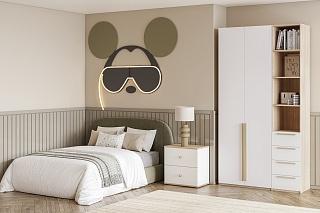 Шкаф распашной Хейсон - 22 Дуб Сонома / Белый