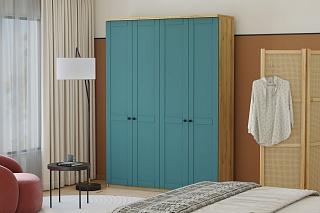 Шкаф распашной София РАХ - 3 МДФ Аквамарин