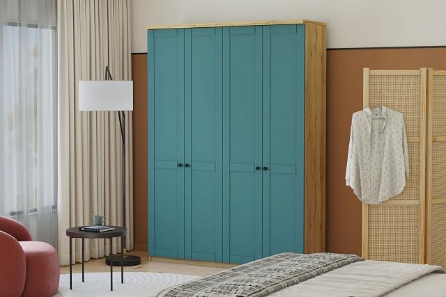 Шкаф распашной София РАХ - 3 МДФ Аквамарин