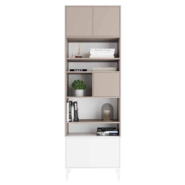 Стеллаж Скарлет - 7 Белый / Кашемир