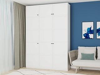 Шкаф распашной Скаген - 3 с антресолью Белый