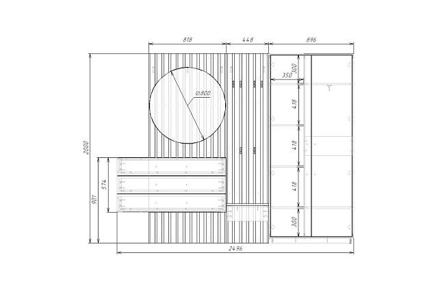 Прихожая Неаполь - 5 Черный
