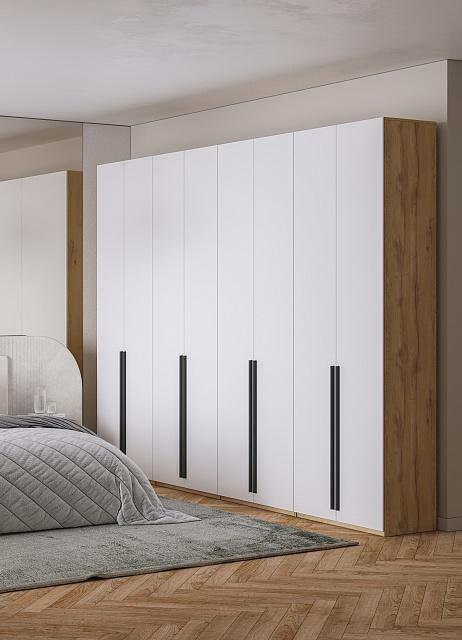 Шкаф распашной Хейсон - 19 Дуб Золотистый / Белый