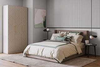 Шкаф распашной Дольче - 3 МДФ Кашемир