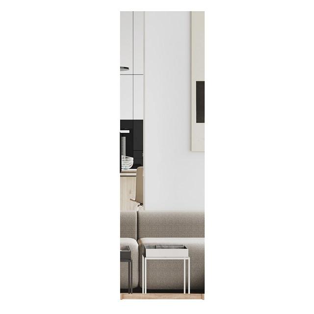 Пенал Астрис - 2 с зеркалом Белый