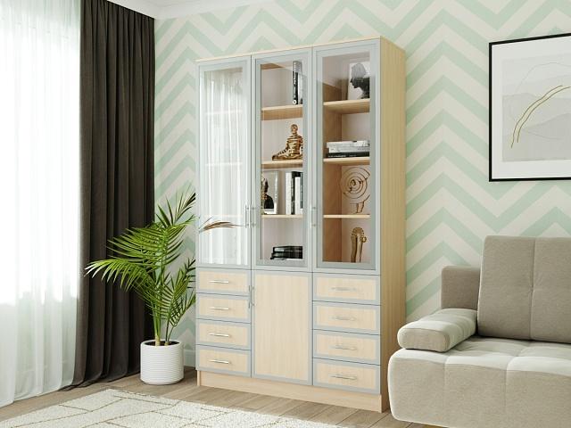 Книжный шкаф Альма - 21 Дуб Молочный