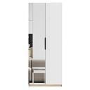 Шкаф распашной Астрис - 1 с зеркалом Белый