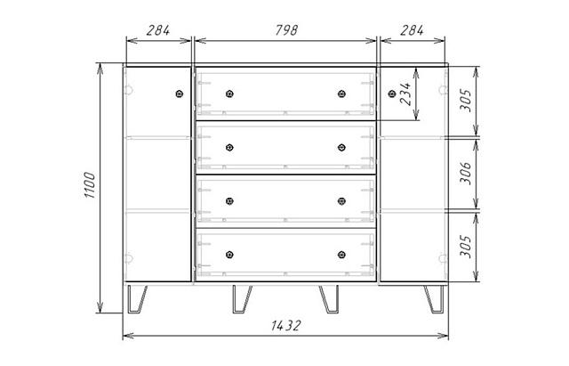 Комод Колорадо - 2 МДФ