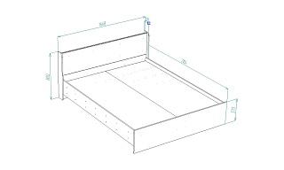 Кровать Алина 1600
