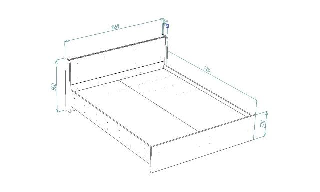 Кровать Алина 1600