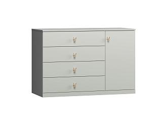 Комод Банни - 2 МДФ Светло-Серый