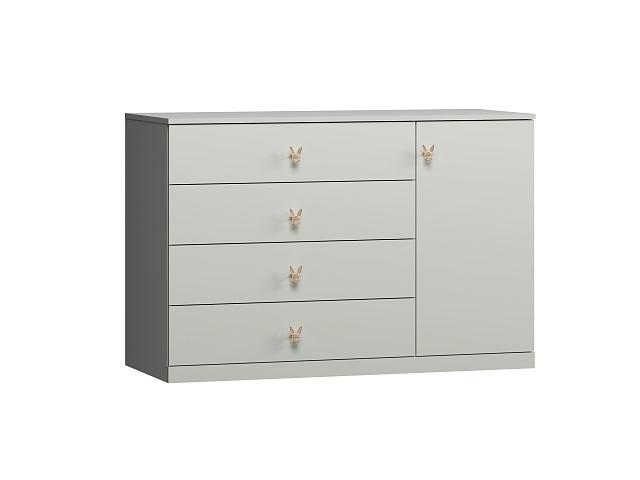 Детская стенка Банни - 7 МДФ Светло-Серый