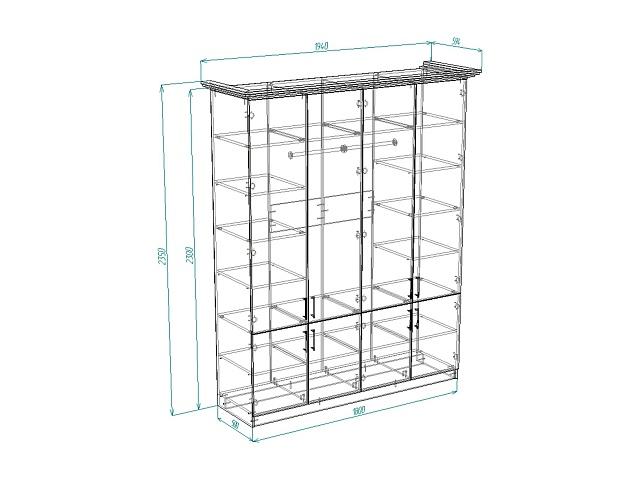 Шкаф распашной Орфей - 3 МДФ
