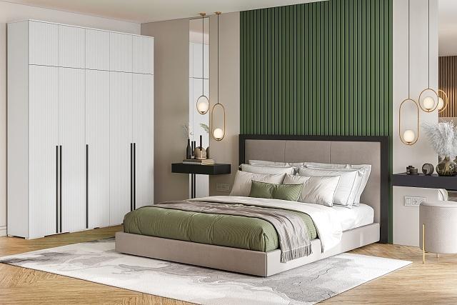 Шкаф распашной Лоренсе - 5 с антресолью Белый