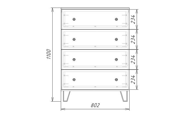 Комод Колорадо - 4 МДФ