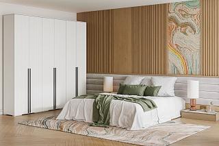 Шкаф распашной Лоренсе - 6 Белый