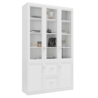 Книжный шкаф Библиограф - 3 №4 Белый