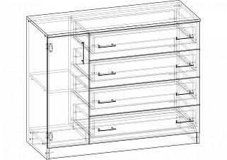 Комод Престиж - 9 МДФ