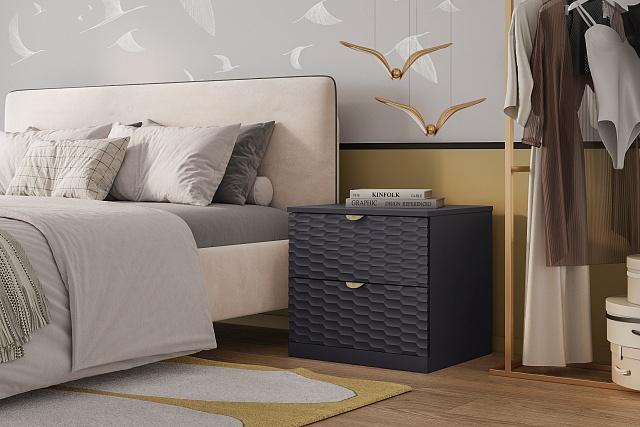 Тумба прикроватная Тоди - 2 Графит