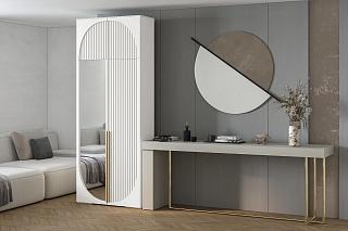 Шкаф распашной Брей - 1.1 с антресолью Белый