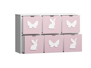 Стеллаж Kids - 13 Розовый Лайт