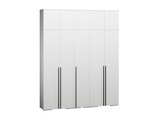 Шкаф распашной Лоренсе - 5 с антресолью Белый