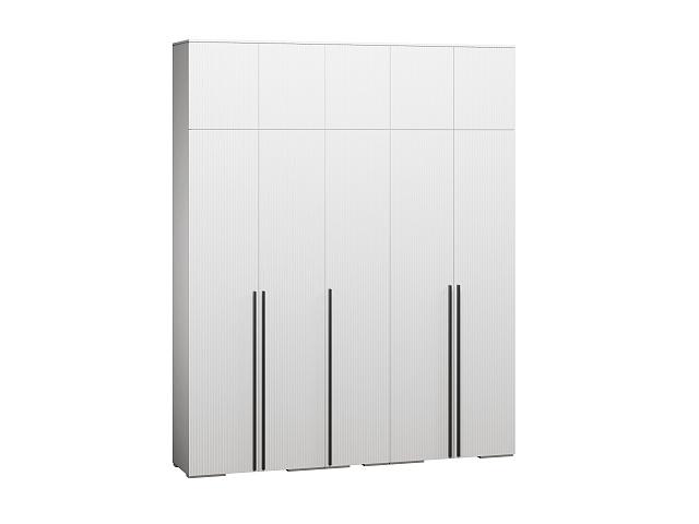 Шкаф распашной Лоренсе - 5 с антресолью Белый