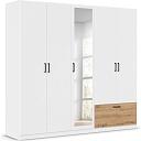 Шкаф распашной Бари - 4 Белый / Дуб Бунратти