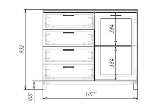Комод Техас - 7 МДФ