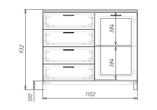 Комод Техас - 7 МДФ
