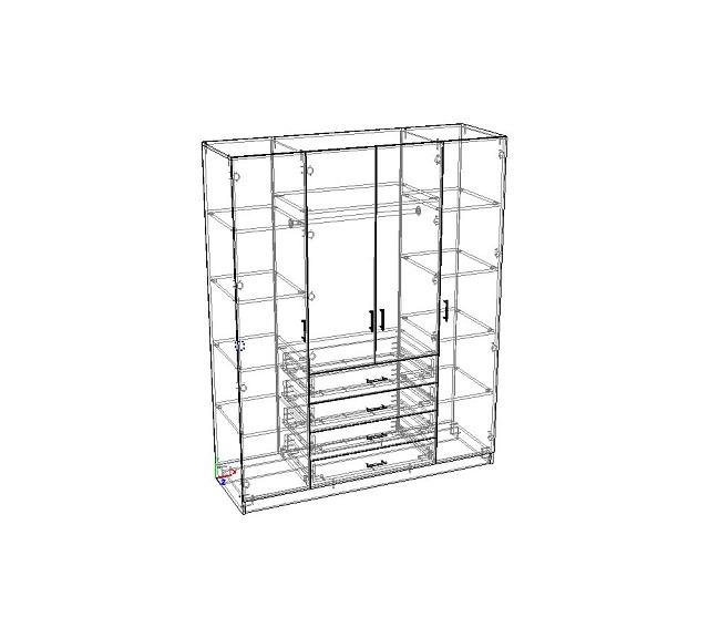 Шкаф распашной Престиж - 4М4