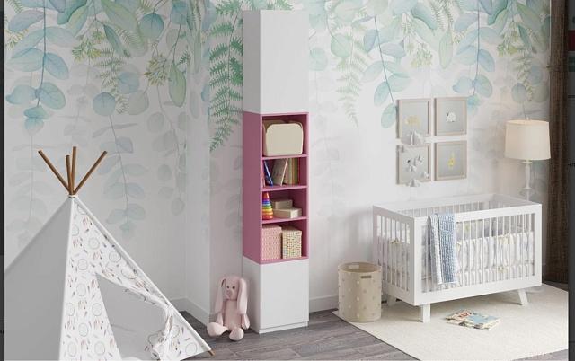 Стеллаж Олли - 1 с дверцей Лаванда