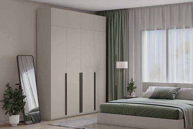 Шкаф распашной Лорена Пакс - 4 с антресолью Кашемир