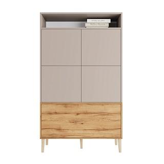 Стеллаж Скарлет - 9 Дуб Золотистый / Кашемир