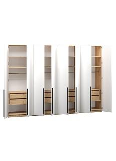 Шкаф распашной Хейсон - 19 Дуб Золотистый / Белый