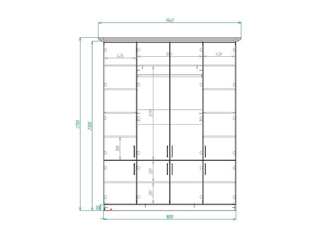 Шкаф распашной Орфей - 2 МДФ