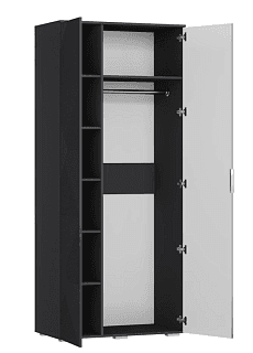 Шкаф распашной Салерно NEW 2 Графит