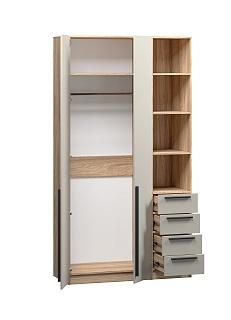 Шкаф распашной Хейсон - 22 Блэквуд Ячменный / Кашемир