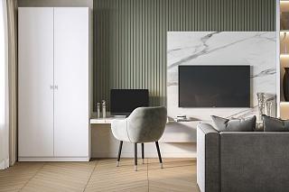 Шкаф распашной Пенсильвания - 2 Белый